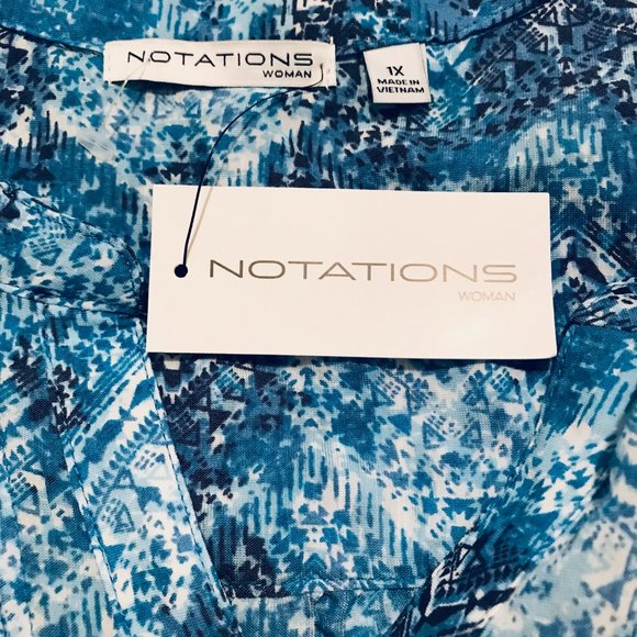 New Notation Women's Plus Size Blouses - Picture 2 of 4